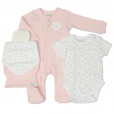 E13385: Baby Girls Floral 5 Piece Gift set (0-9 Months)